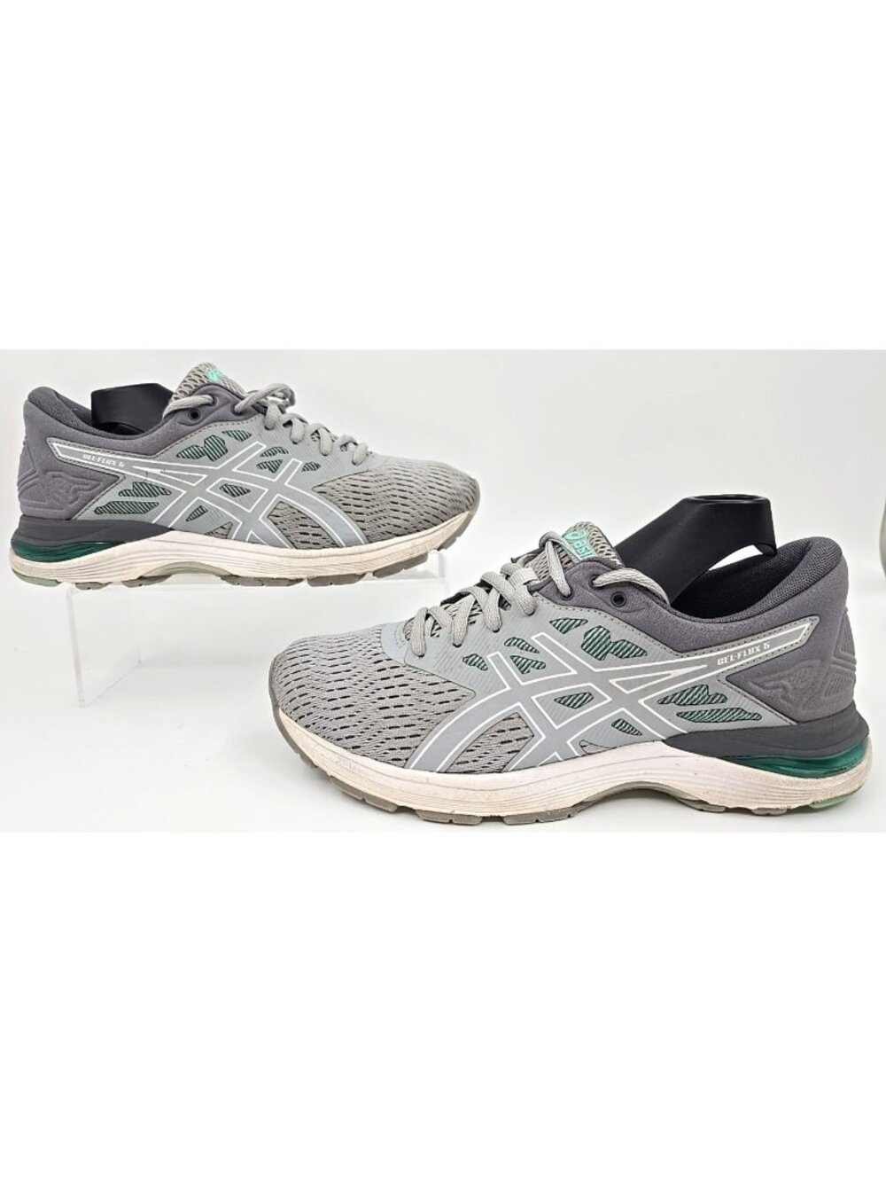 ASICS GEL Flux 5 Running Shoes Sneakers T861N Gray Athletic Athleisure Women's 8